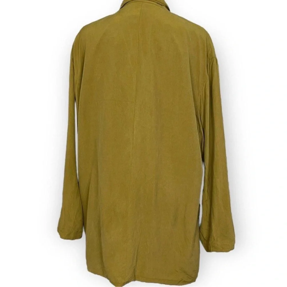 Tweeds‎ chartreuse green silk Blazer Jacket size Large